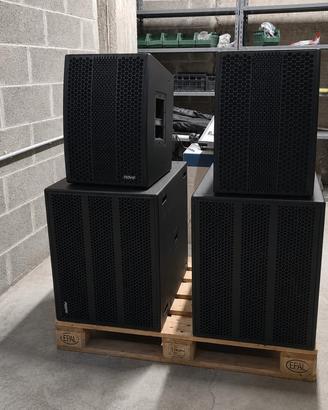 impianto audio array Novacoustic attivo.