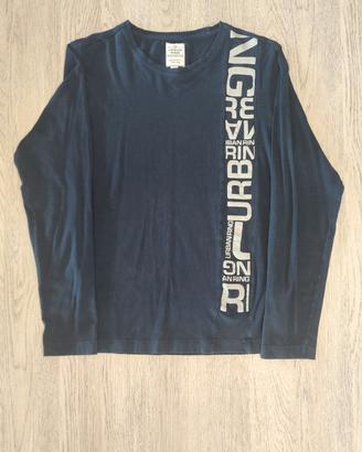 Maglia Urban Ring blu a maniche lunghe da uomo