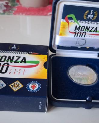 Moneta 5 euro argento autodromo di Monza