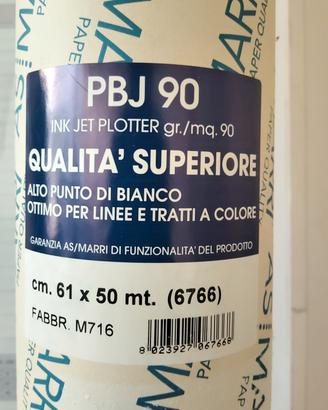 carta inkjet plotter 610 mm x 50 m 90gr 