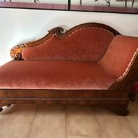 Dormeuse (chaise longue)antica in legno intagliato
