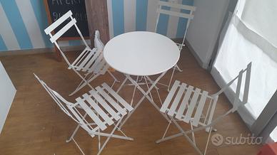 Sedie + tavolo in ferro per esterni