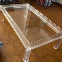 Tavolo cristallo e plexiglas