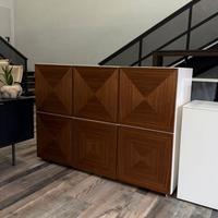 Mobile a 6 ante in legno massello 152x105x46cm