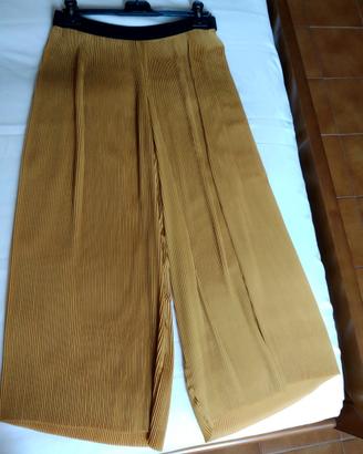 pantaloni plissettati taglia L colore senape