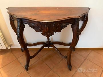 Antica Consolle Luigi Filippo in Noce Massello