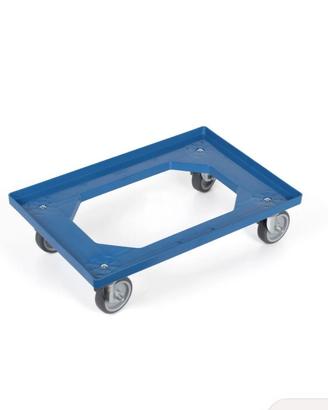 Carrello con ruote per cassetta euro box