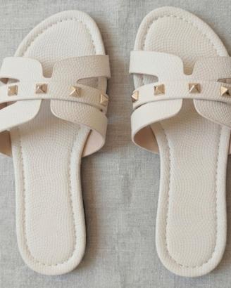 sandali bassi bianchi n 38