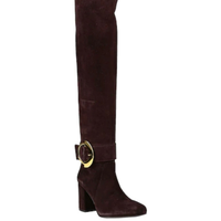 Stivali in pelle scamosciata marrone donna Pinko
