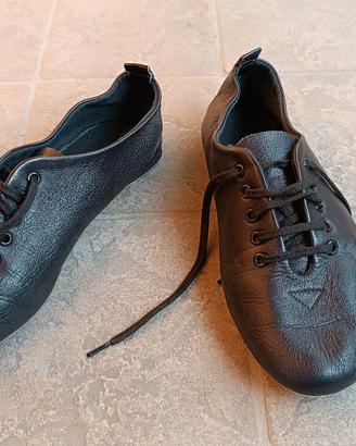 scarpette danza jazz Freddy in pelle nera