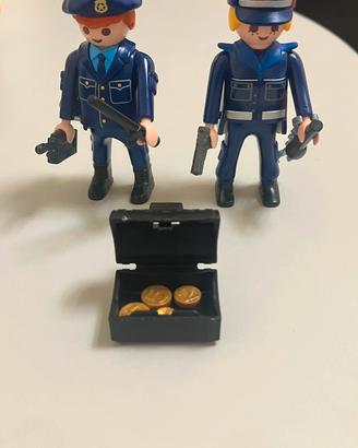 Playmobil poliziotti personaggi pistole  radio