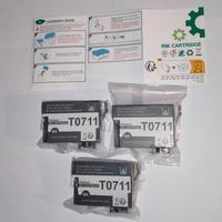 T0711 Black Nero x3 Cartucce compatibile per Epson