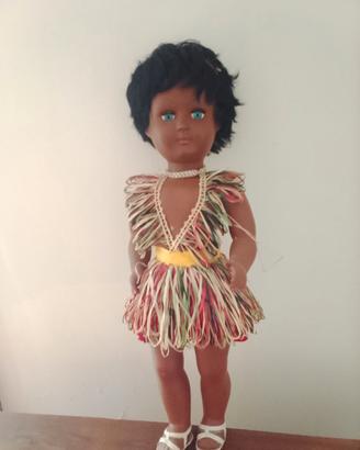 Bambola Vintage anni 70 Rara di colore hawaiana