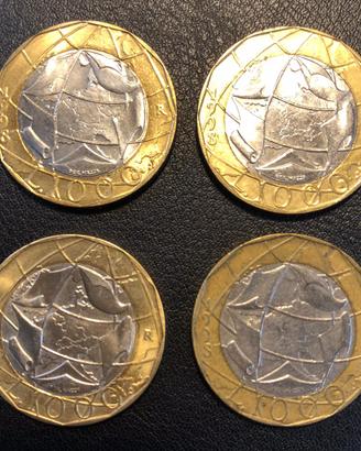 Monete italiane da 1000 lire 1997 e 1998