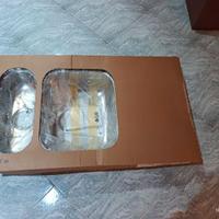 Lavello incasso 1 vasca 1/2 e sgocc. Inox 50x90cm