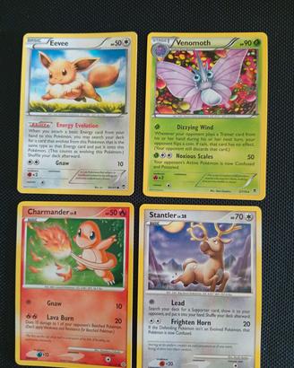 Lotto 4 carte Pokemon 