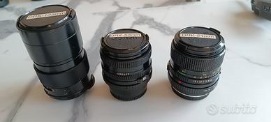 Obiettivi 24mm e 55 canon fd +yashica 135mm f2.8