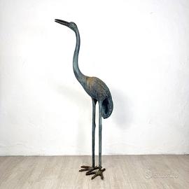 Scultura artnouveau di gru in bronzo - primi ‘900