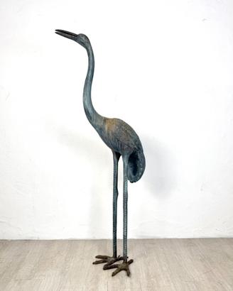 Scultura artnouveau di gru in bronzo - primi ‘900