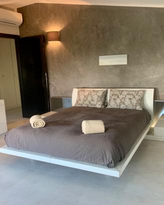 Letto Verardo ecopelle bianco
