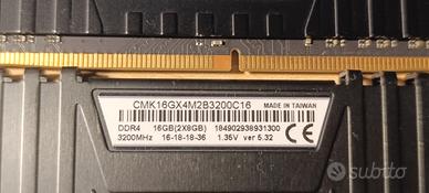 MEMORIA RAM DDR4 VENGEANCE CORSAIR 32GB 3200 MHz