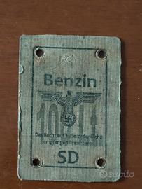 tesserino di razionamento benzina 1933/45