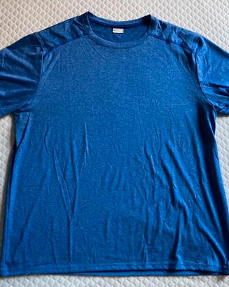 T-shirt tecnica Decathlon azzurra-blu taglia XL