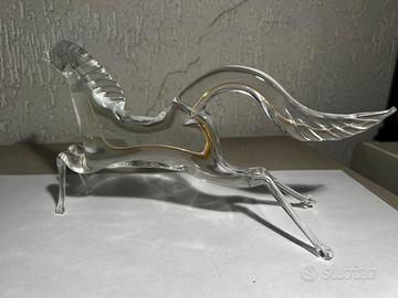 Cavallo in vetro di Murano da collezione H 19