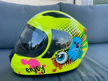 Kappa casco moto bambino J04F Boom giallo lucido
