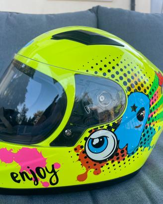Kappa casco moto bambino J04F Boom giallo lucido