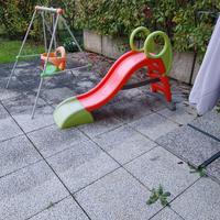 Altalena, scivolo, giochi da giardino
