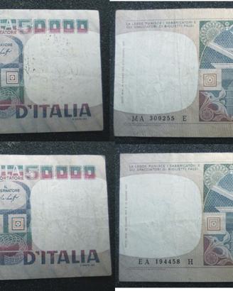 50000 Lire Baffi-Stevani  (2 banconote)