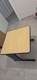 scrivania rettangolare legno/metallo 