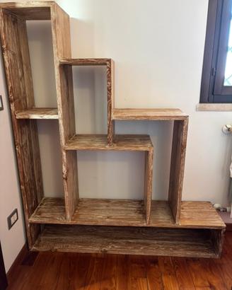 Libreria legno massello teak
