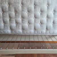 letto singolo  in ferro battuto con materasso