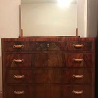 Comò Art Déco con Specchiera