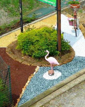 Ghiaia bianca colorata ciottoli giardino e aiuole