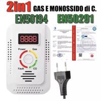 Rilevatore di monossido di carbonio e gas 2in1