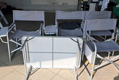 Sedie e tavolo per campeggio 