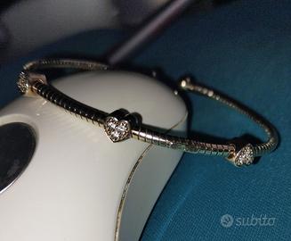 bracciale in argento e cuori Iacopini