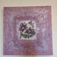 Quadro dipinto a mano tecnica mista 