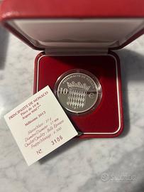 Moneta argento 10€ anno 2012 + medaglia