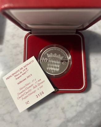 Moneta argento Principato di Monaco 2012 +medaglia