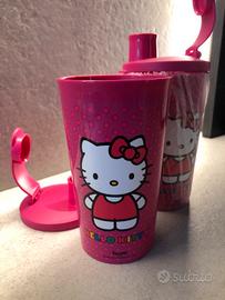 Coppia bicchieri con sigillo/beccuccio tupperware