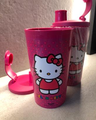 Coppia bicchieri con sigillo/beccuccio tupperware