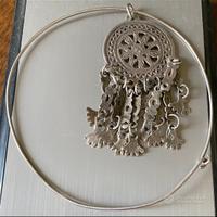 Collana con ciondolo libico argento anni 20/40