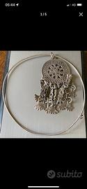 Collana con ciondolo libico argento anni 20/40