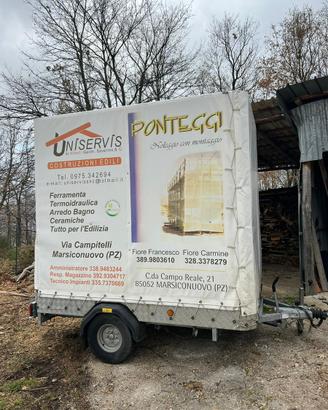 Rimorchio auto trasporto 3 moto , kart o cose