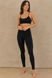 Leggings Neri Vita Alta Pantaloni Donna M