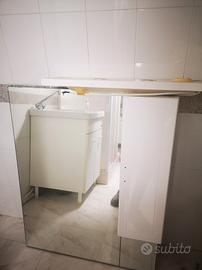 Pensile con specchio bagno